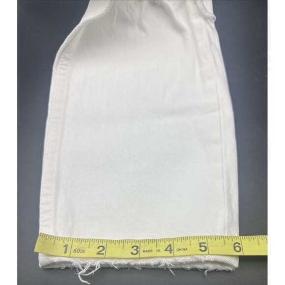 Womens Abercrombie & Fitch Curve Love The Mom High Rise White Cropped Jean SZ 25 - Picture 13 of 13